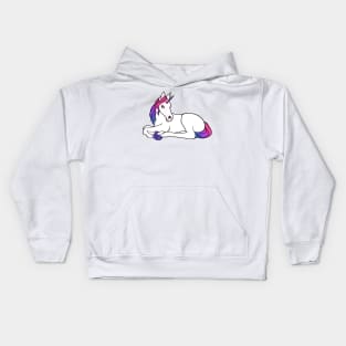 bisexual pride unicorn foal Kids Hoodie